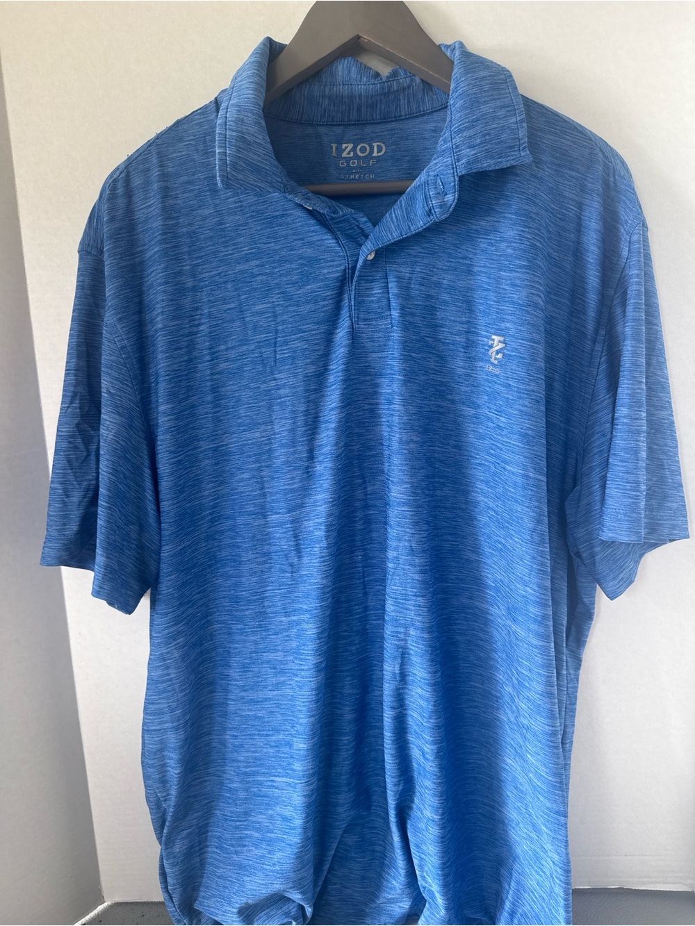 Izod Men’s Heathered Blue Golf Polo